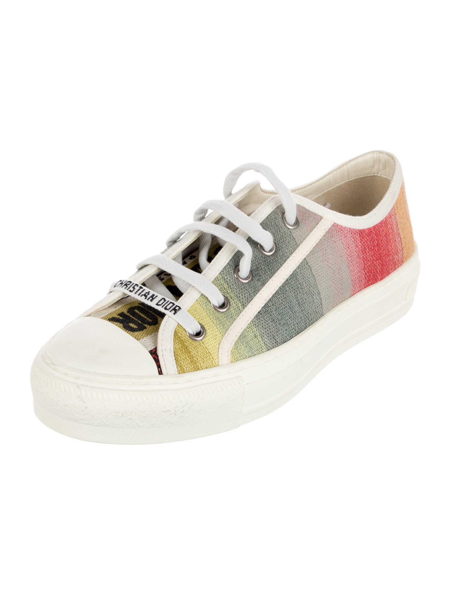 Christian Dior Striped Sneakers