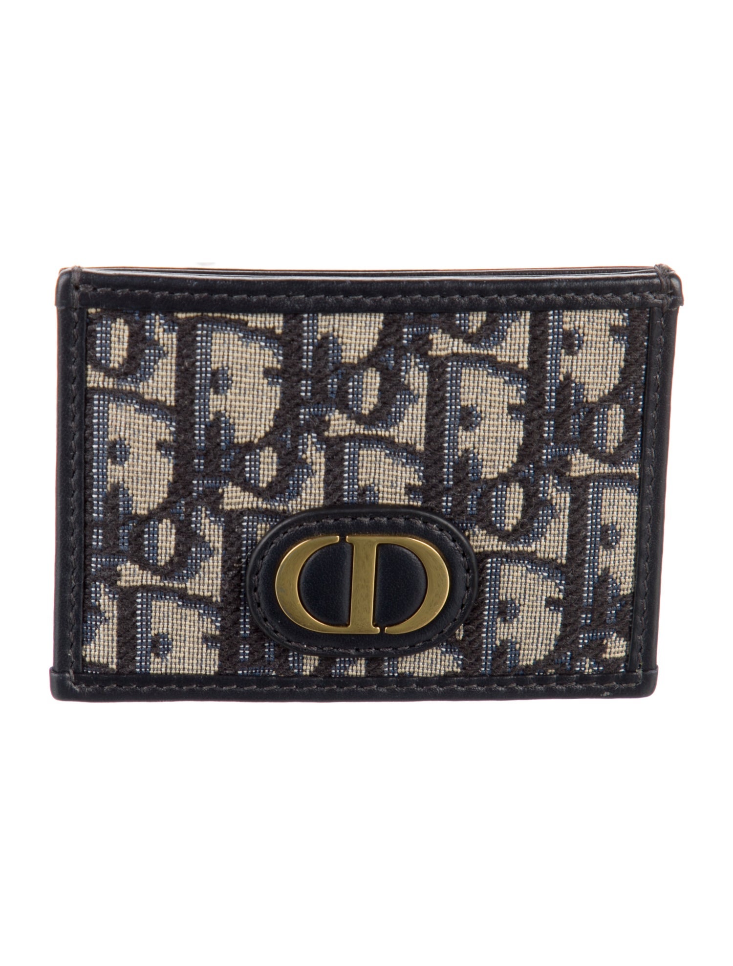 Christian Dior Oblique Jacquard Leather Card Holder