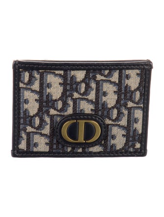 Christian Dior Oblique Jacquard Leather Card Holder