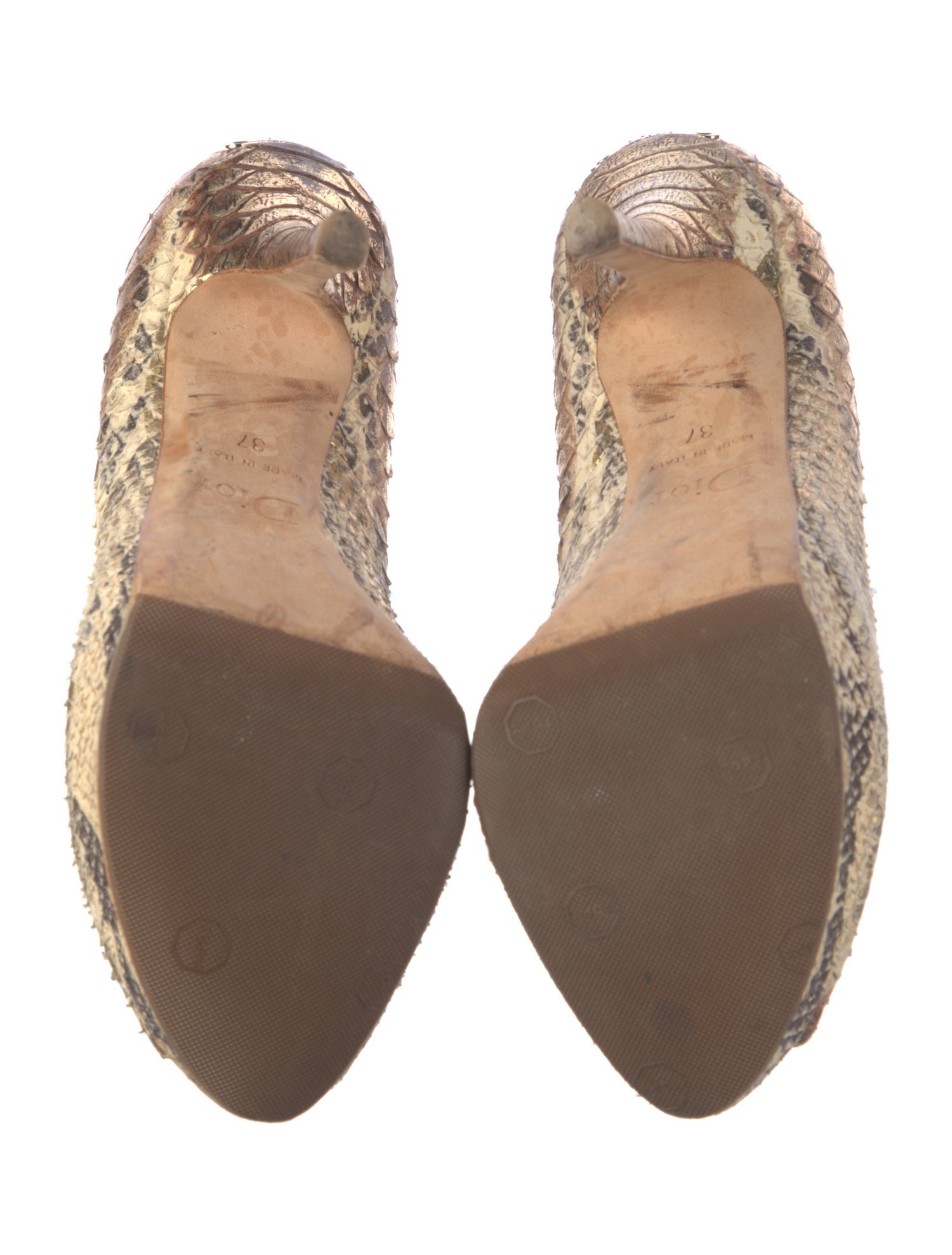 Christian Dior Python Animal Print Pumps