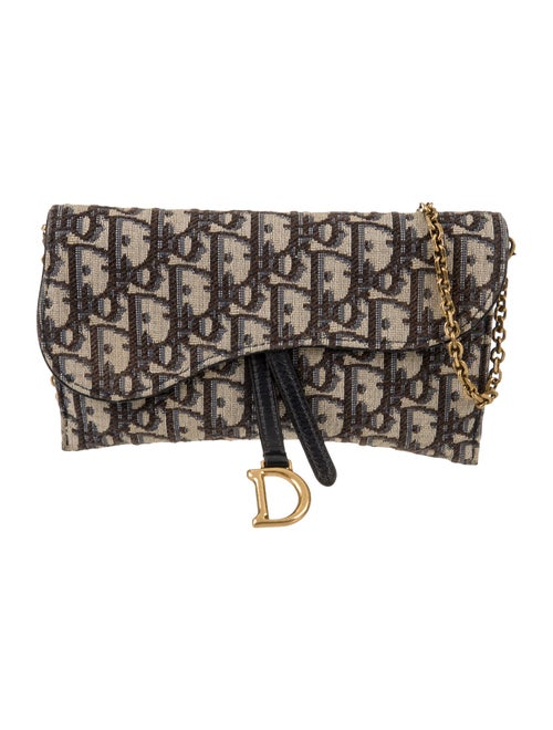 Christian Dior Oblique Jacquard Wallet on Chain