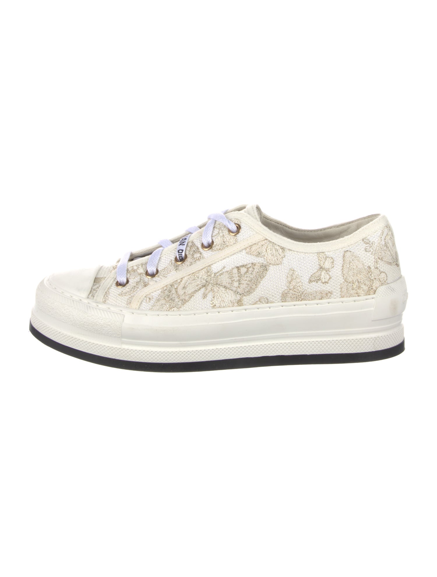 Christian Dior Canvas Lace Pattern Sneakers