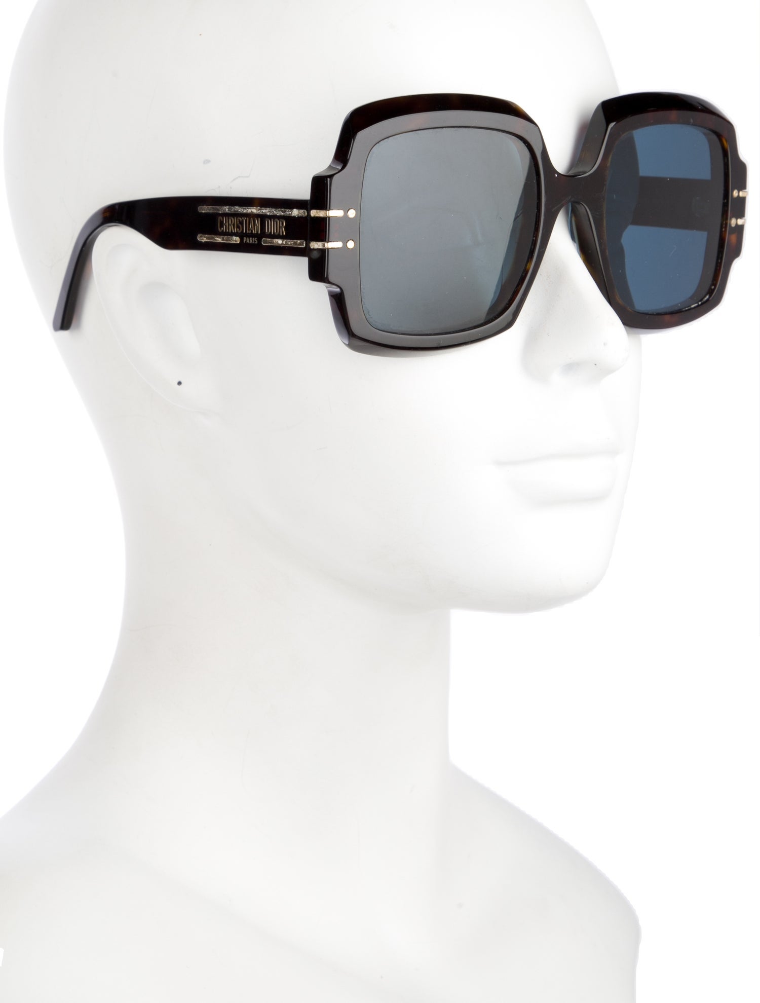 Christian Dior Cannage Pattern Square Sunglasses