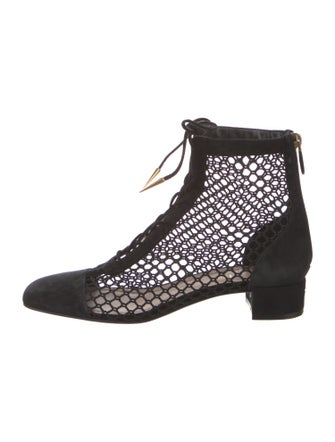 Christian Dior Suede Lace-Up Boots
