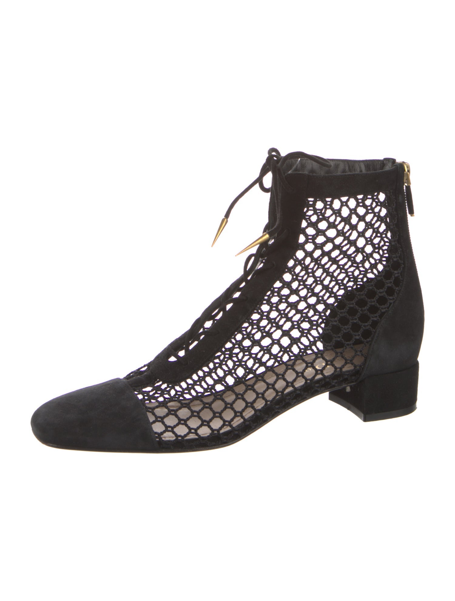 Christian Dior Suede Lace-Up Boots