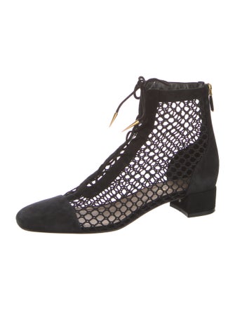 Christian Dior Suede Lace-Up Boots
