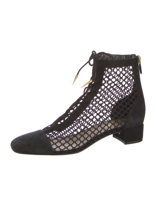 Christian Dior Suede Lace-Up Boots