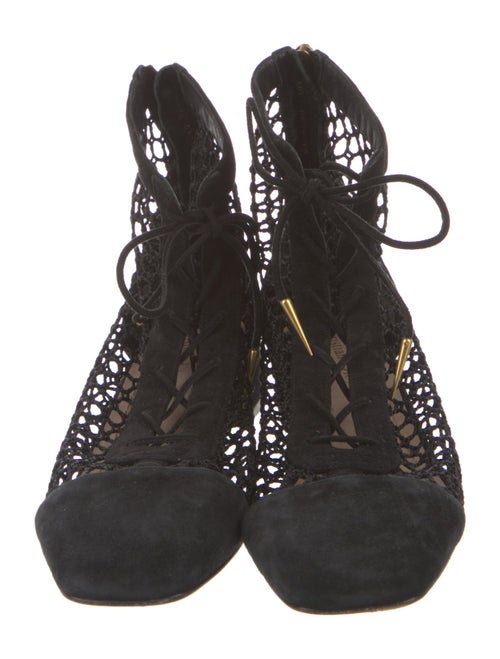 Christian Dior Suede Lace-Up Boots