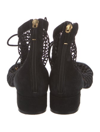 Christian Dior Suede Lace-Up Boots