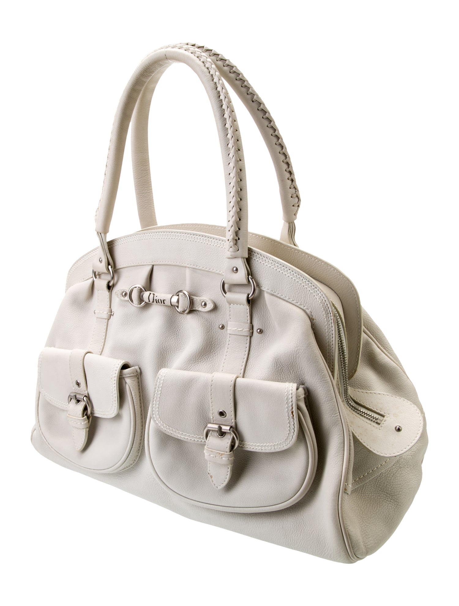 Christian Dior Leather Top Handle Bag