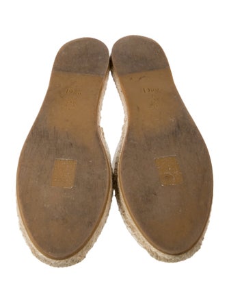 Christian Dior Canvas Embroidered Accent Mules