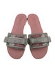 Christian Dior Printed Grosgrain Trim Slides