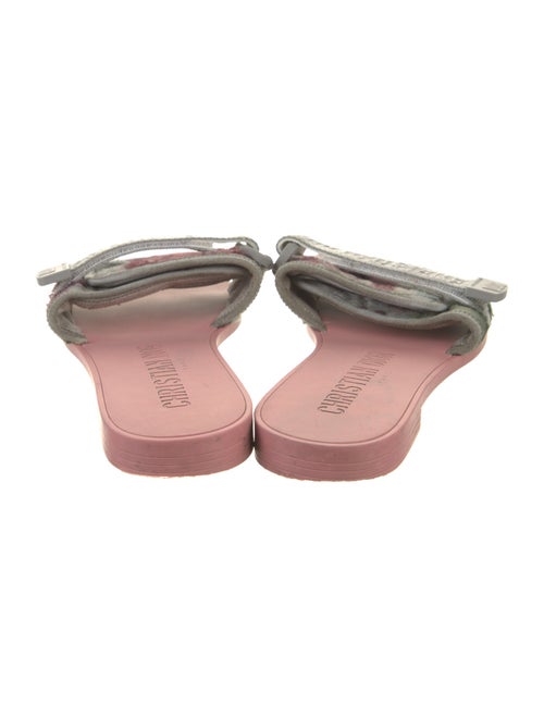 Christian Dior Printed Grosgrain Trim Slides