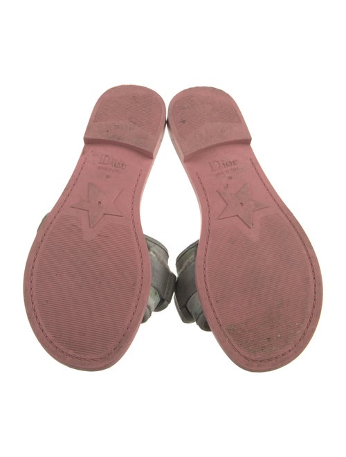 Christian Dior Printed Grosgrain Trim Slides