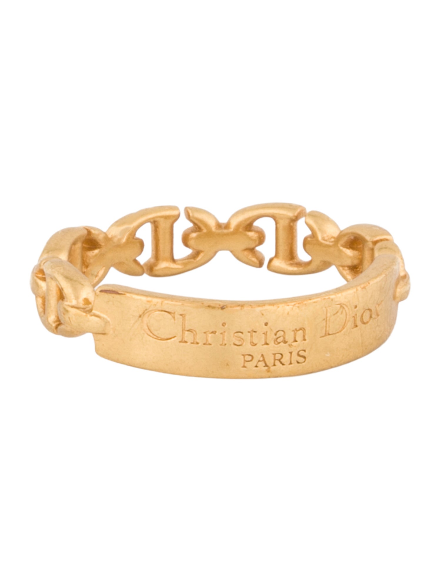 Christian Dior CD Logo Band Ring