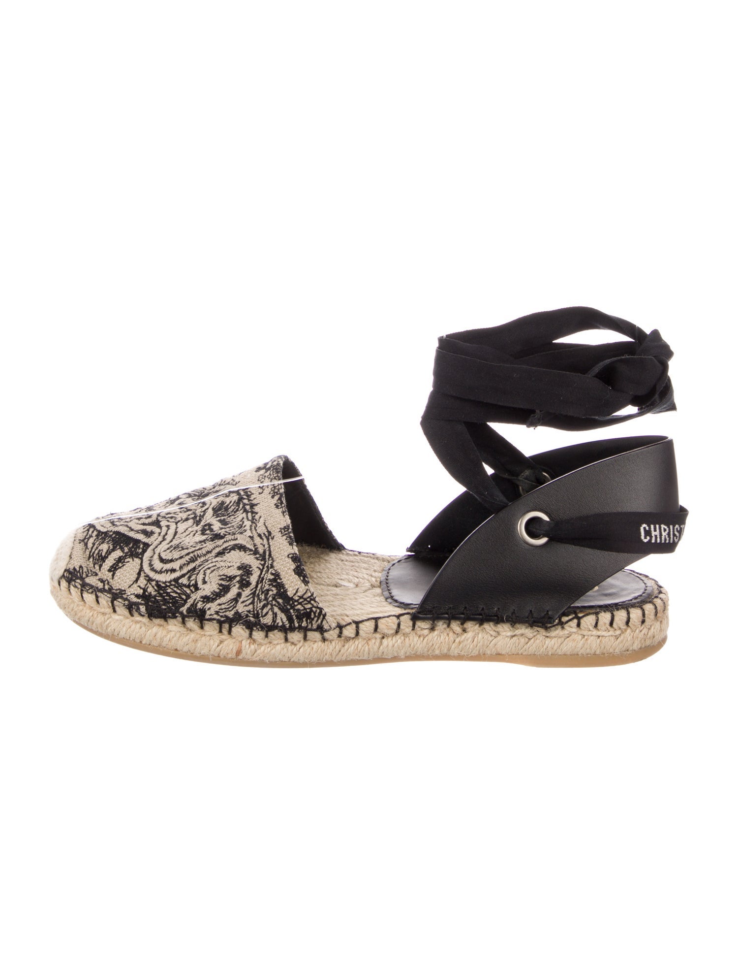 Christian Dior Leather Printed Espadrilles
