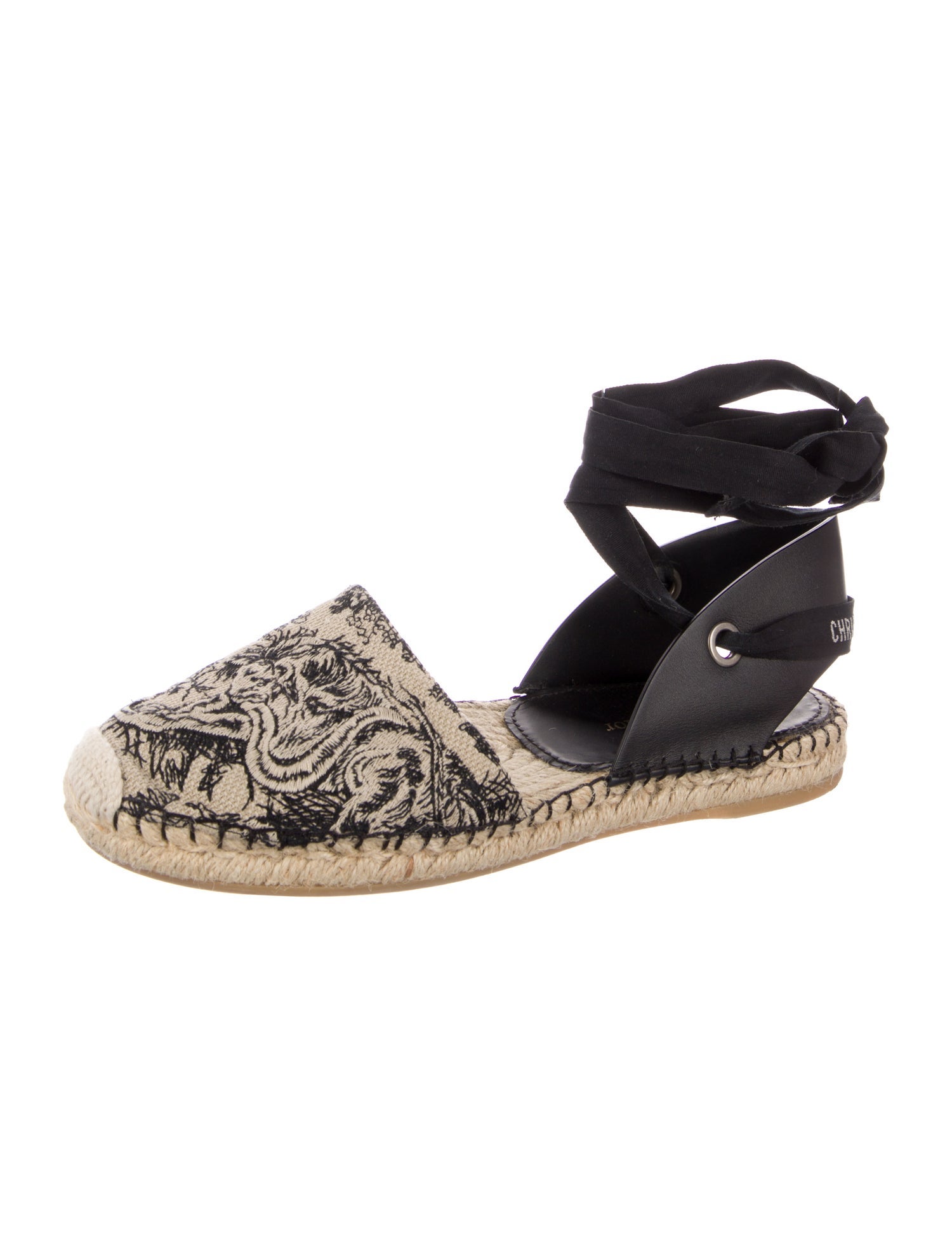 Christian Dior Leather Printed Espadrilles