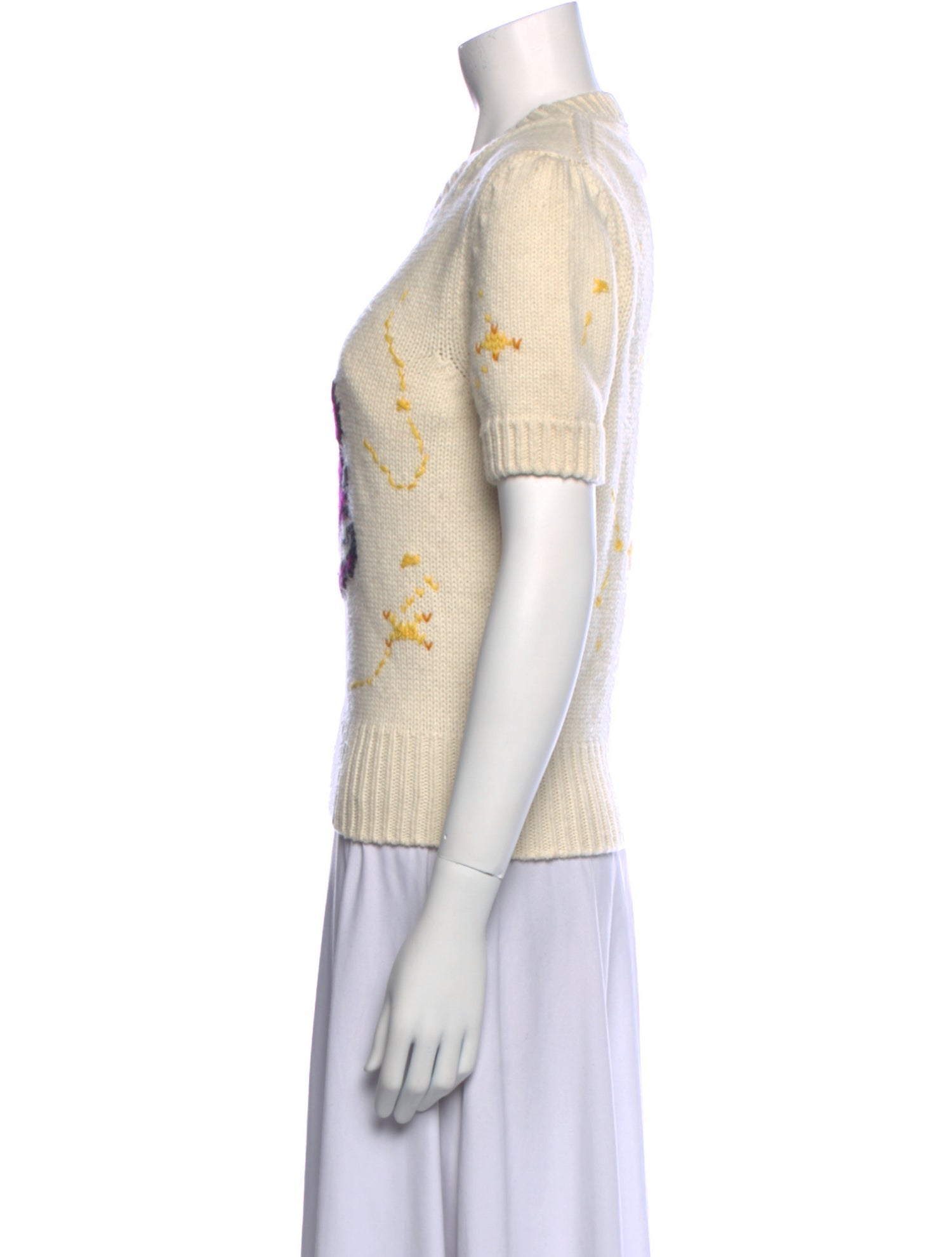 Christian Dior Virgin Wool Graphic Print Sweater