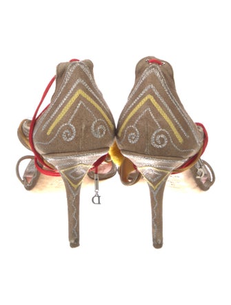 Christian Dior Suede T-Strap Sandals