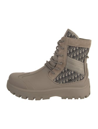 DIOR MEN Diorissimo Pattern Rubber Rain Boots