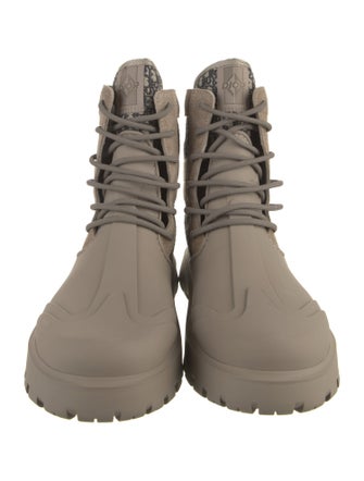 DIOR MEN Diorissimo Pattern Rubber Rain Boots