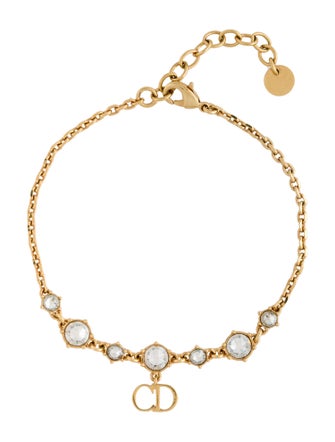 Christian Dior Crystal CD Link Bracelet