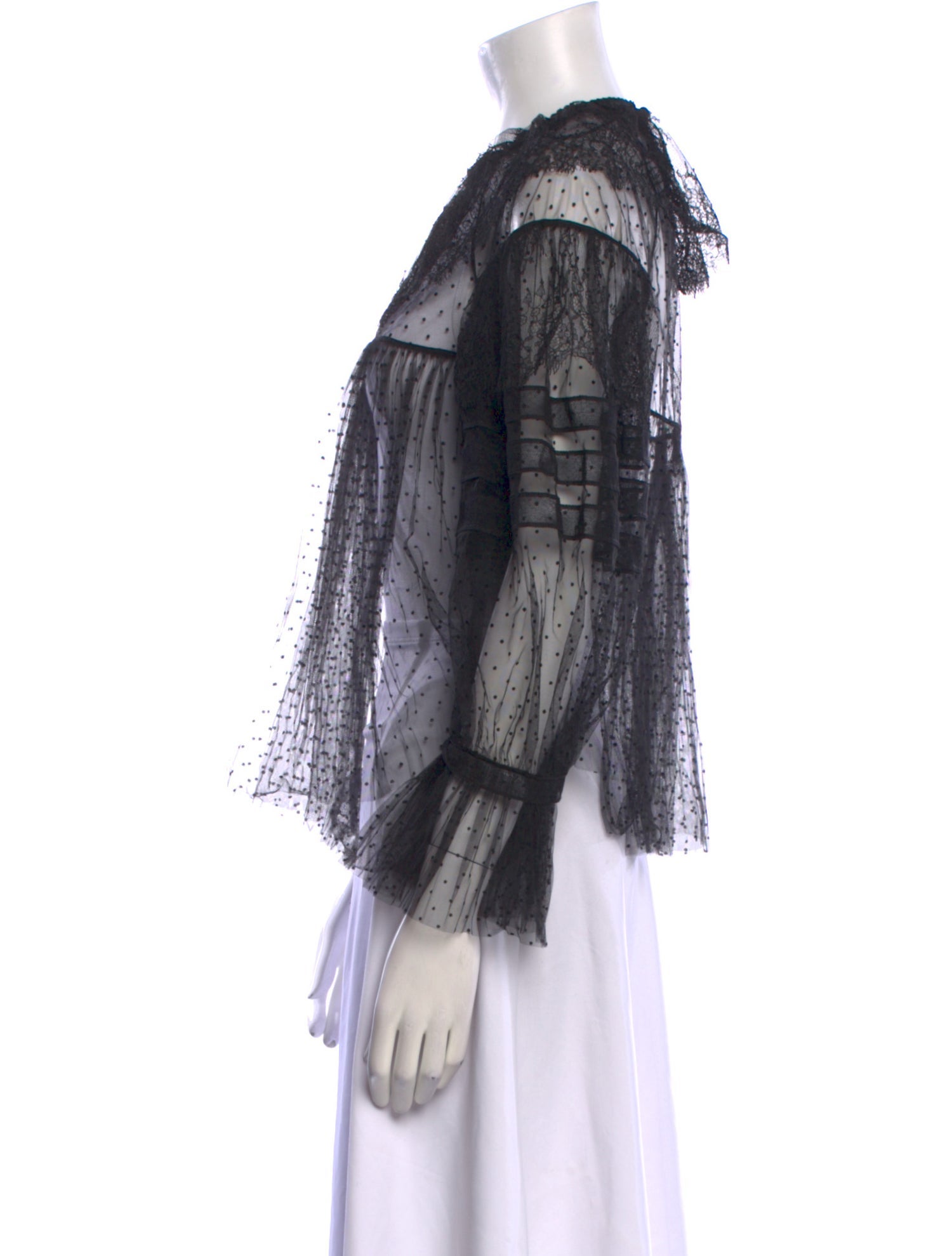 Christian Dior Lace Crew Neck Blouse