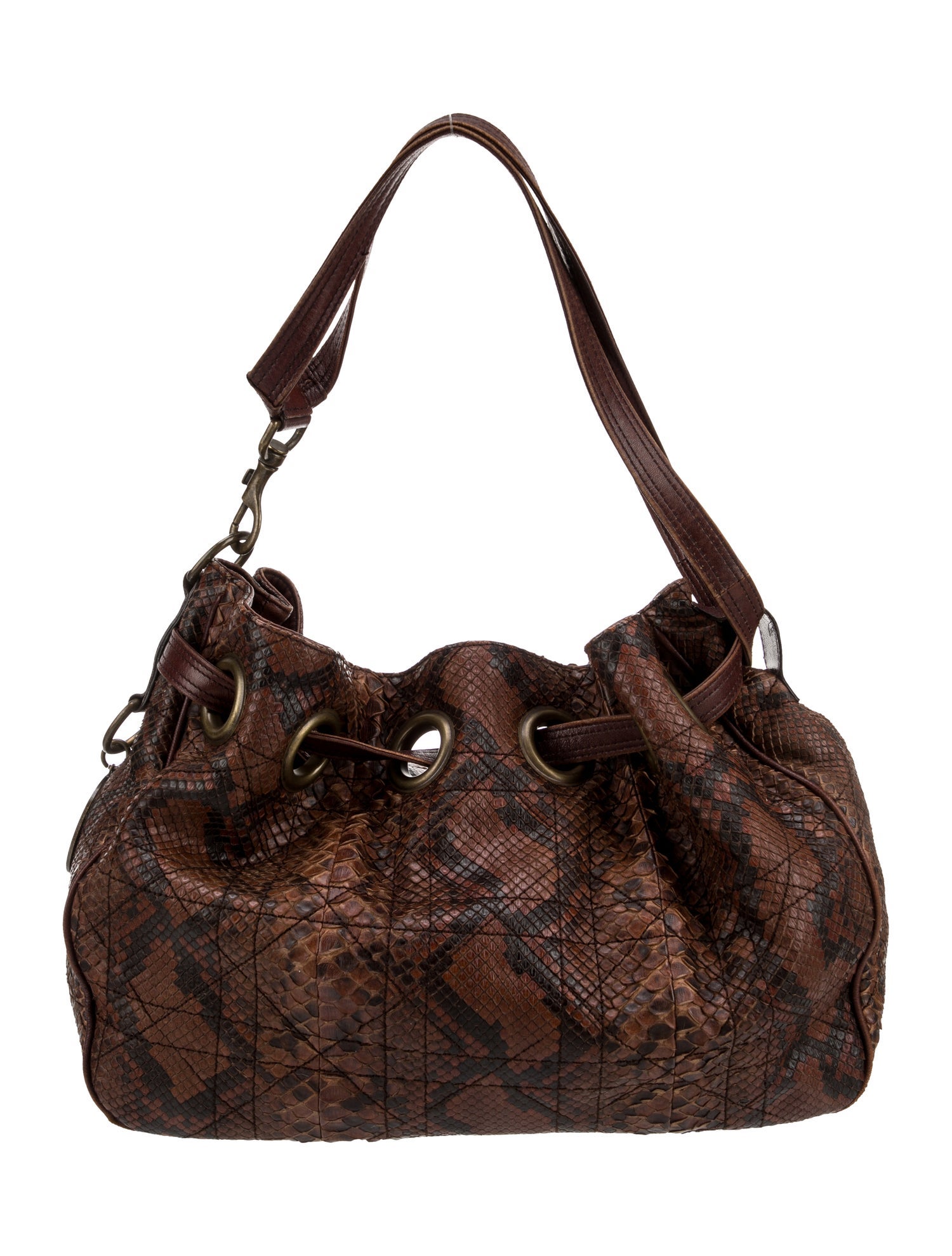 Christian Dior Cannage Cannage Drawstring Bag Vintage