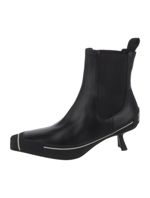 Christian Dior Leather Striped Chelsea Boots