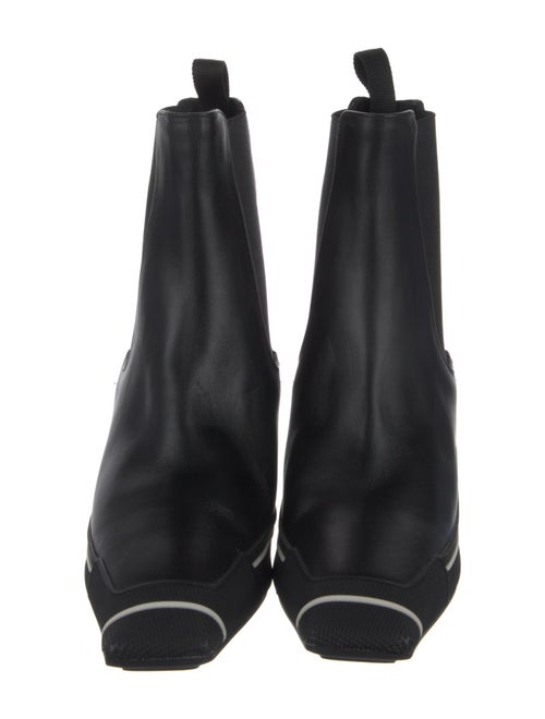 Christian Dior Leather Striped Chelsea Boots
