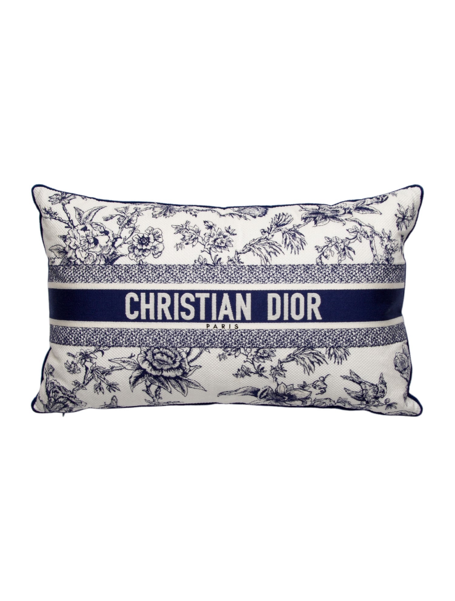 Christian Dior Toile de Jouy Rectangular Throw Pillow