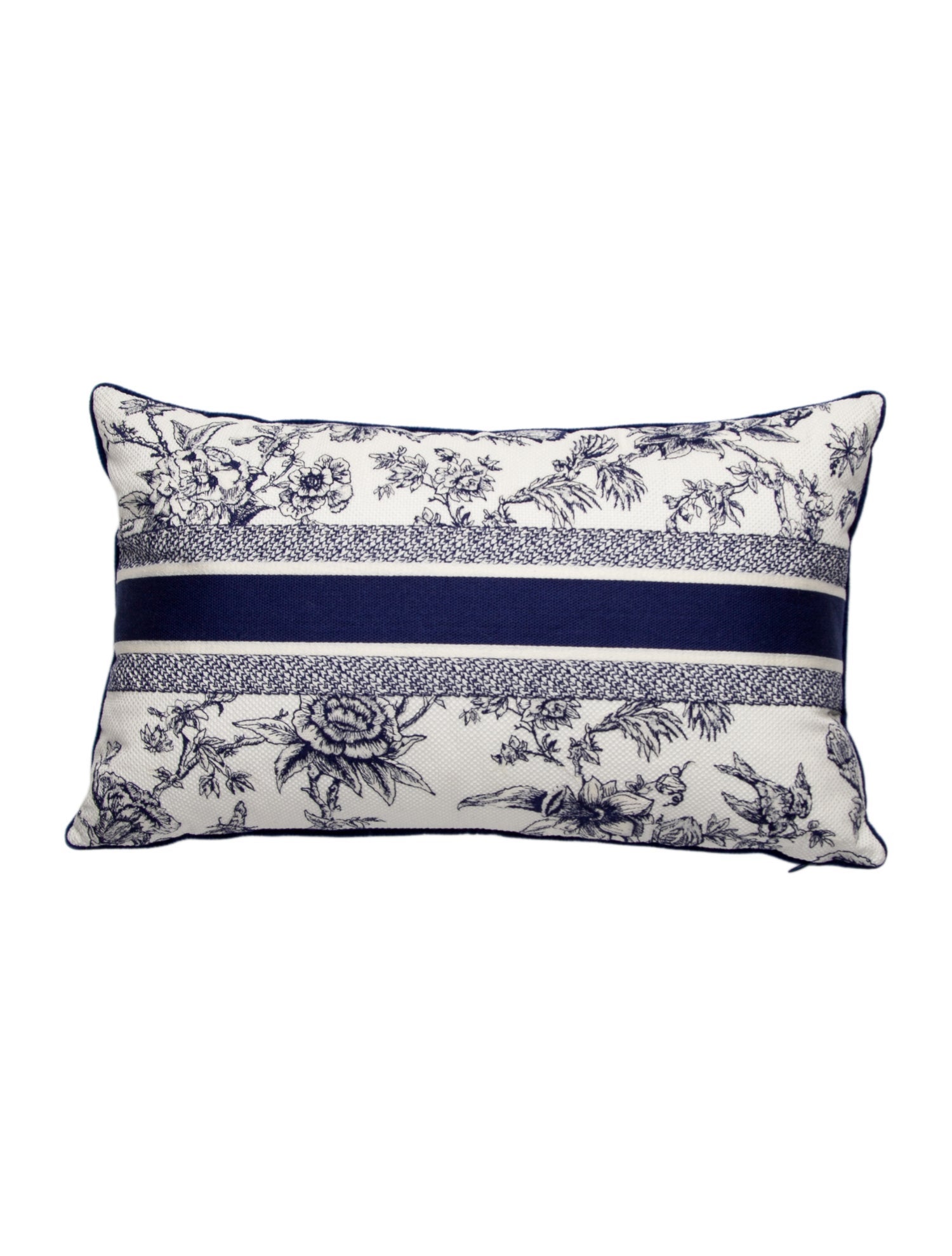 Christian Dior Toile de Jouy Rectangular Throw Pillow