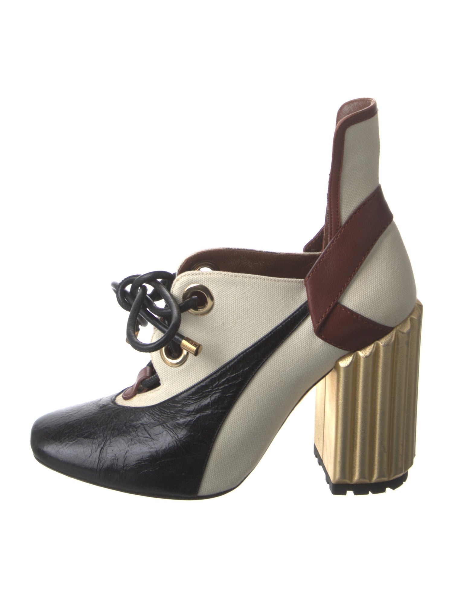 Christian Dior Leather Colorblock Pattern Pumps