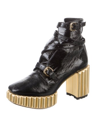 Christian Dior Patent Leather Combat Boots