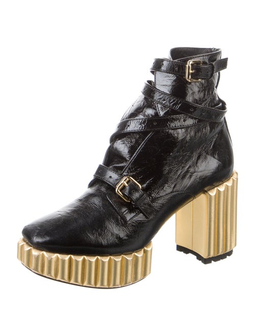 Christian Dior Patent Leather Combat Boots