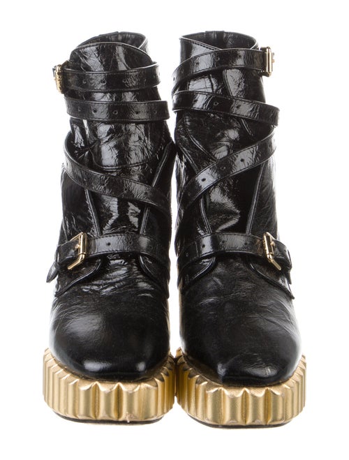 Christian Dior Patent Leather Combat Boots