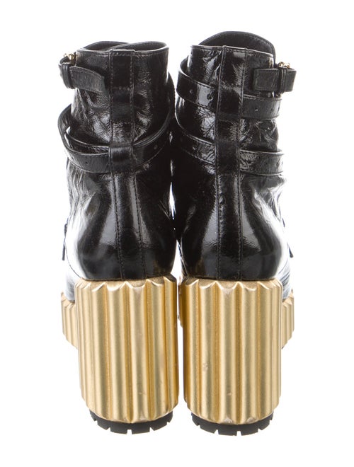 Christian Dior Patent Leather Combat Boots