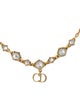 Christian Dior Crystal CD Chain Necklace