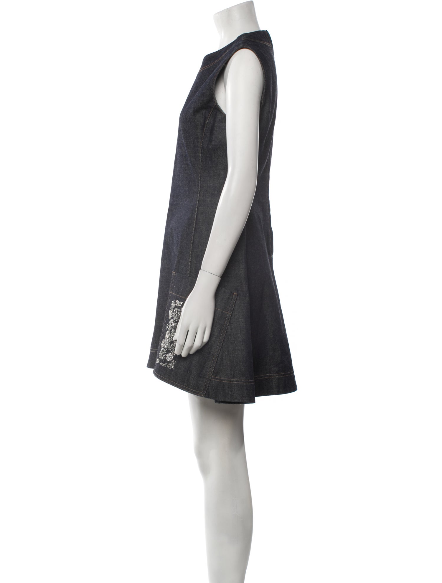 Christian Dior Crew Neck Mini Dress