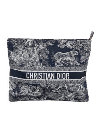 Christian Dior Nylon Patterned Travel Pouch
