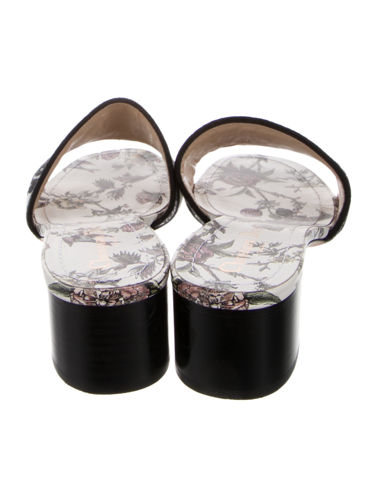Christian Dior Canvas Printed Slides