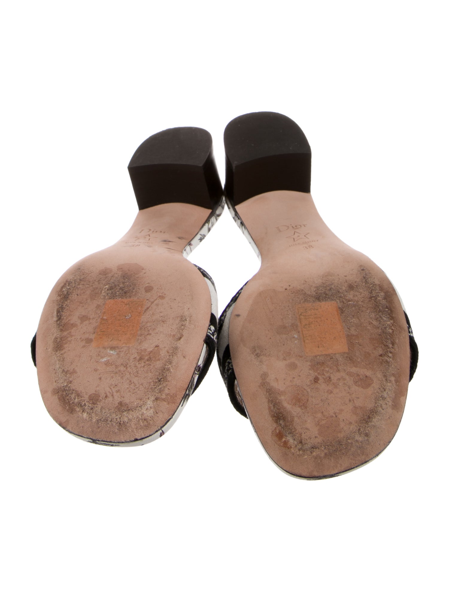 Christian Dior Canvas Printed Slides