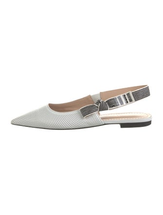 Christian Dior Canvas Slingback Flats