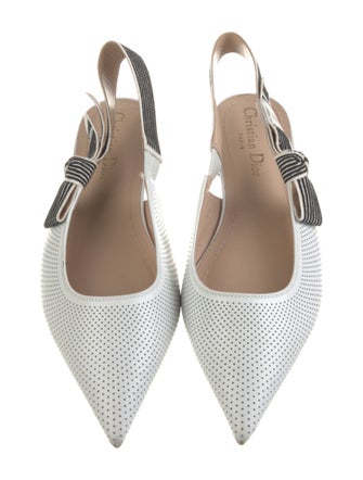 Christian Dior Canvas Slingback Flats