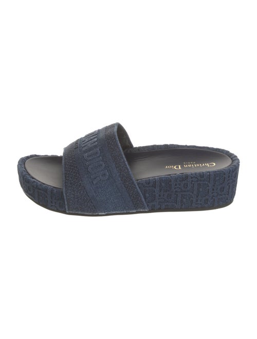 Christian Dior Denim Printed Slides