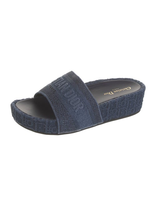Christian Dior Denim Printed Slides