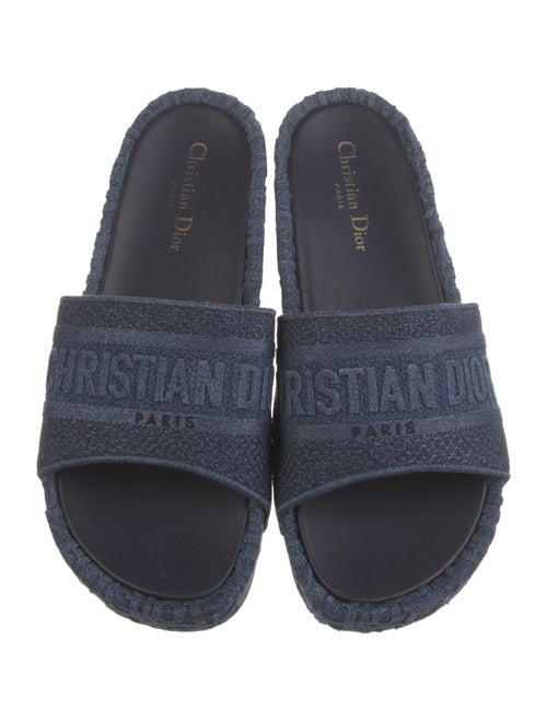Christian Dior Denim Printed Slides