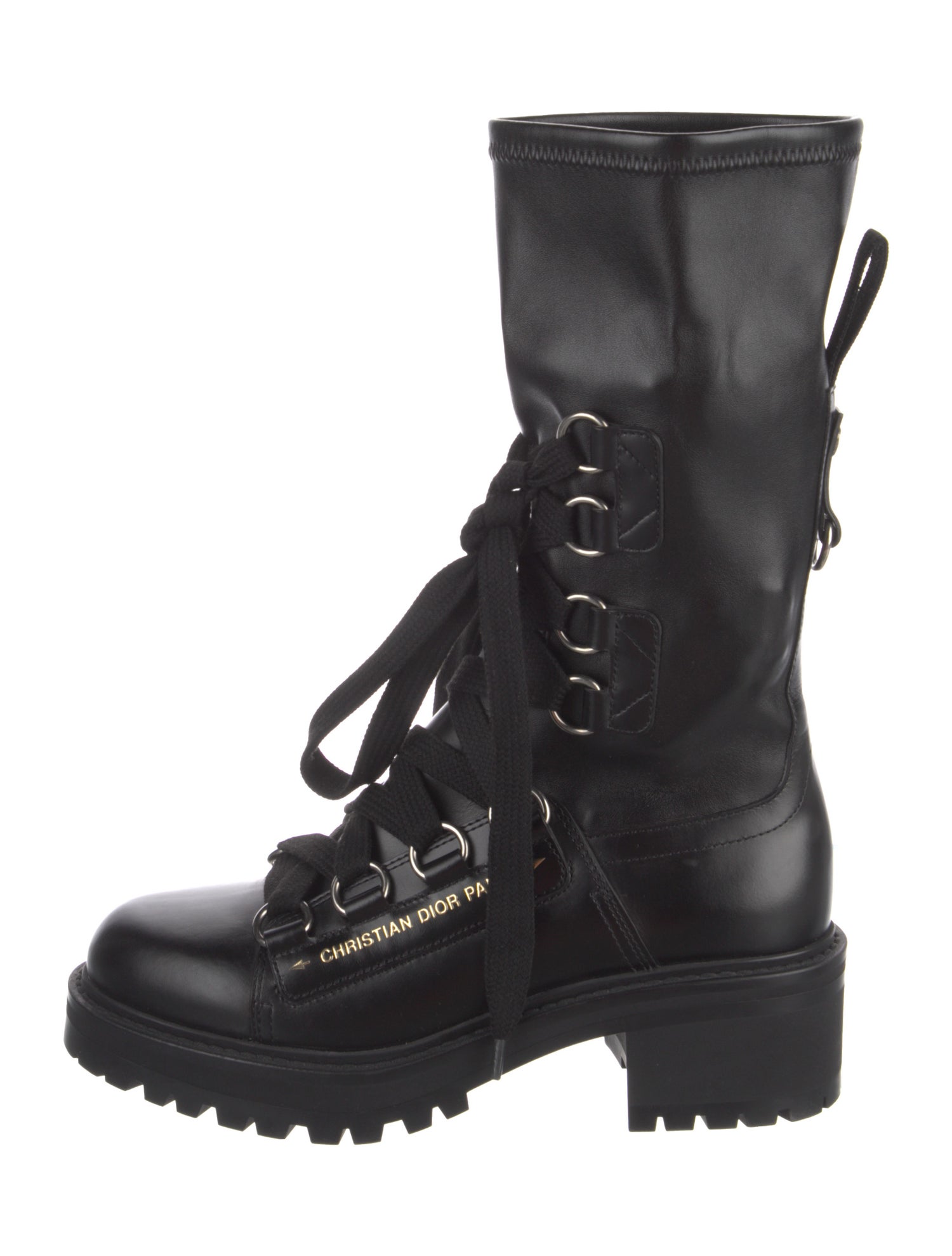 Christian Dior Leather Combat Boots