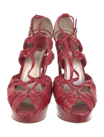 Christian Dior Snakeskin Slingback Sandals