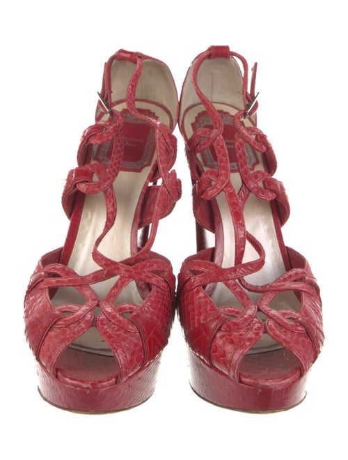 Christian Dior Snakeskin Slingback Sandals